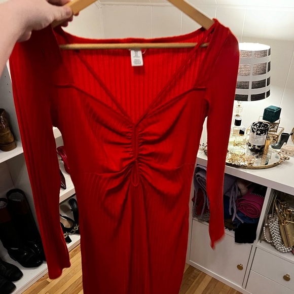 Red Cutout Dress - Picture 1 of 2